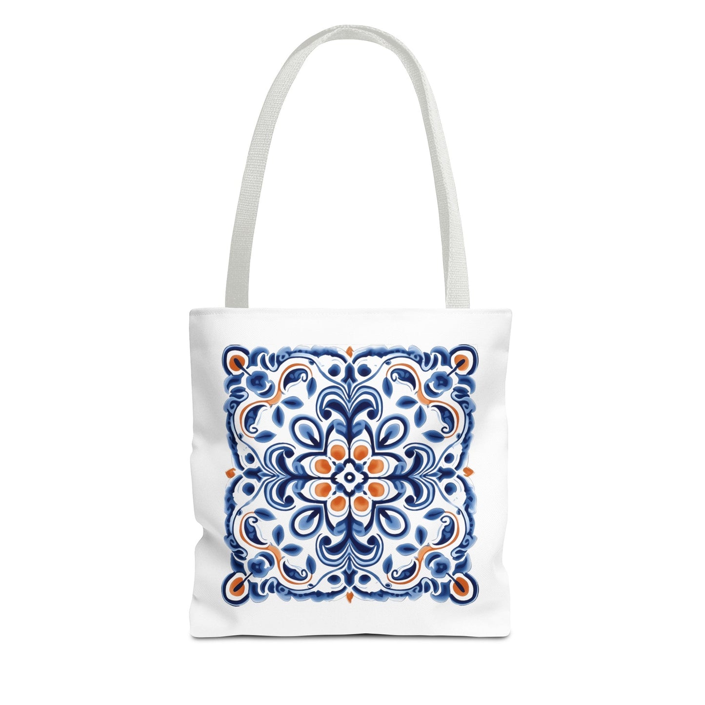 Trendy Tote Bag with Portuguese Tiles Design - Retro, Minimalist & Contemporary Style