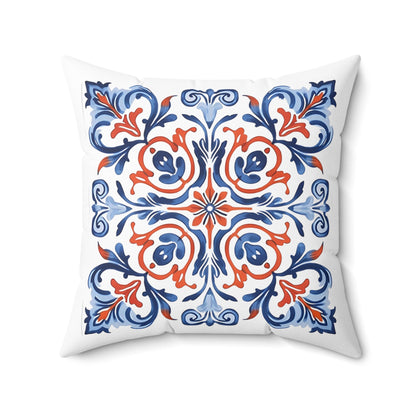 Classic Portuguese Tile Pattern Pillow - Infuse Elegance into Your Home