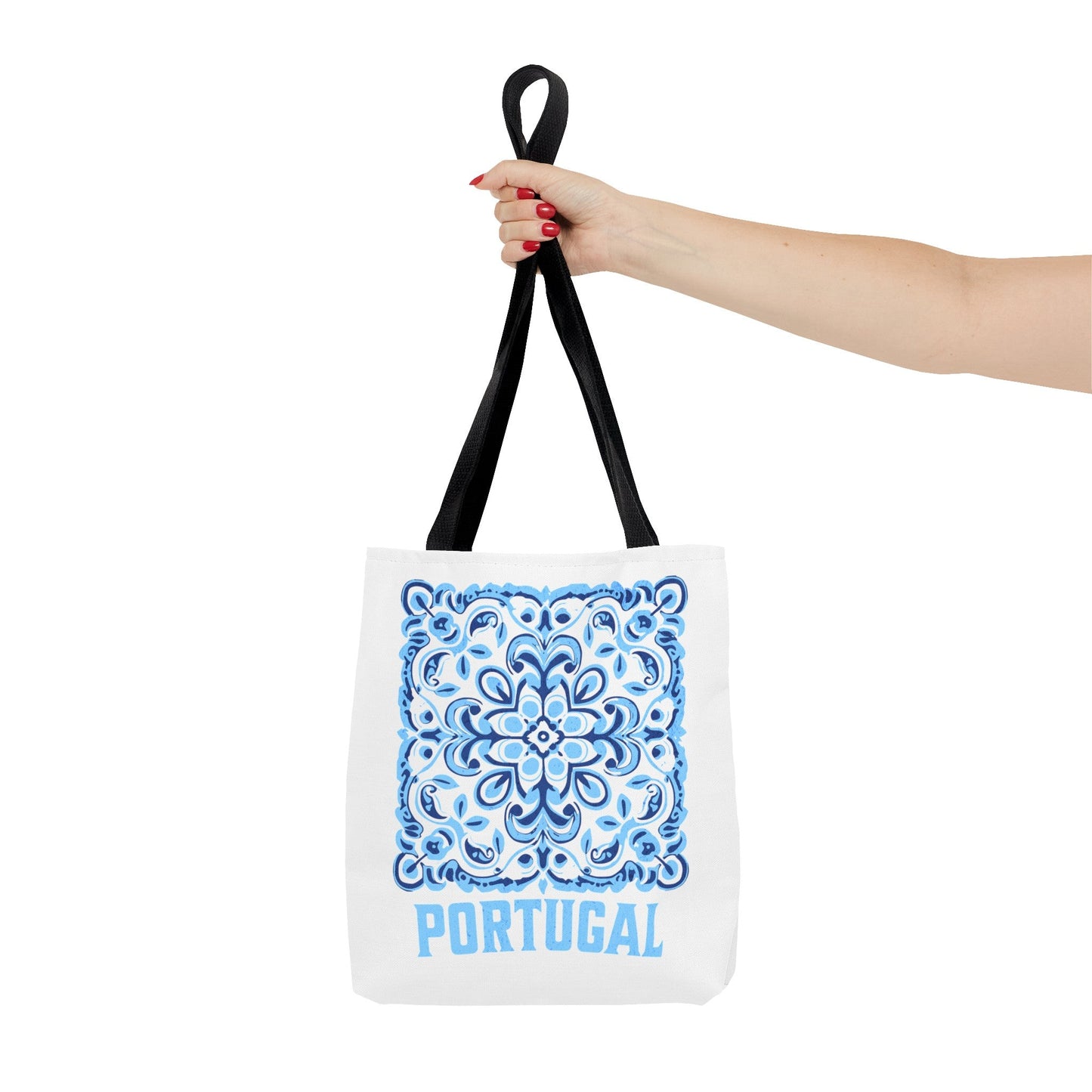 Elegant Tote Bag with Portugal and Portuguese Tile Design - Retro, Minimalist & Contemporary Style