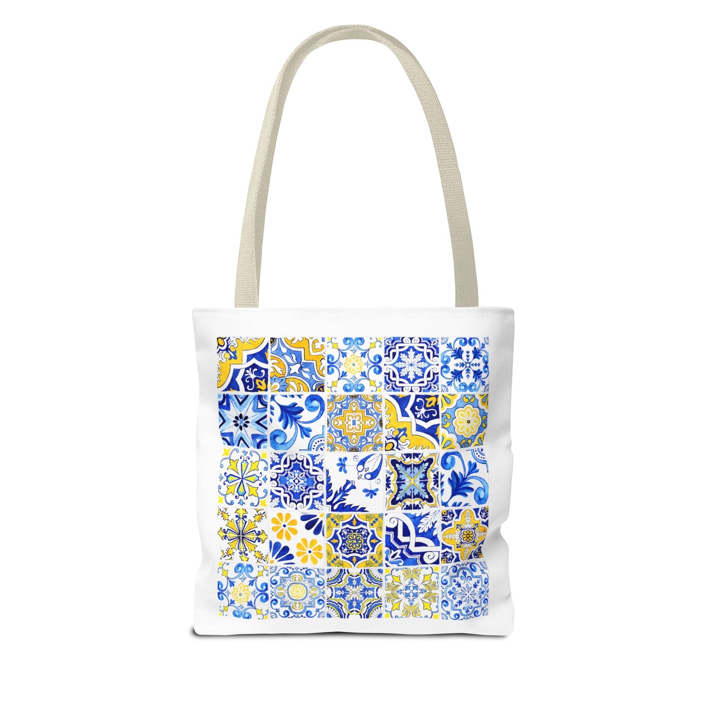 Elegant Tote Bag with Portuguese Tiles Design - Retro, Minimalist & Contemporary Style