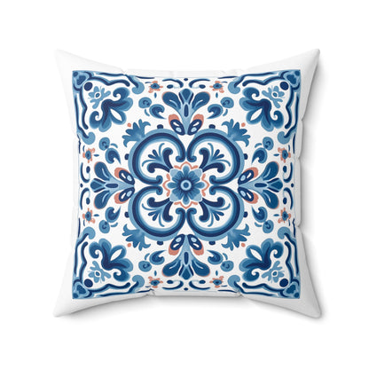 Elegant Tile Pattern Pillow - Portuguese Heritage for Your Home