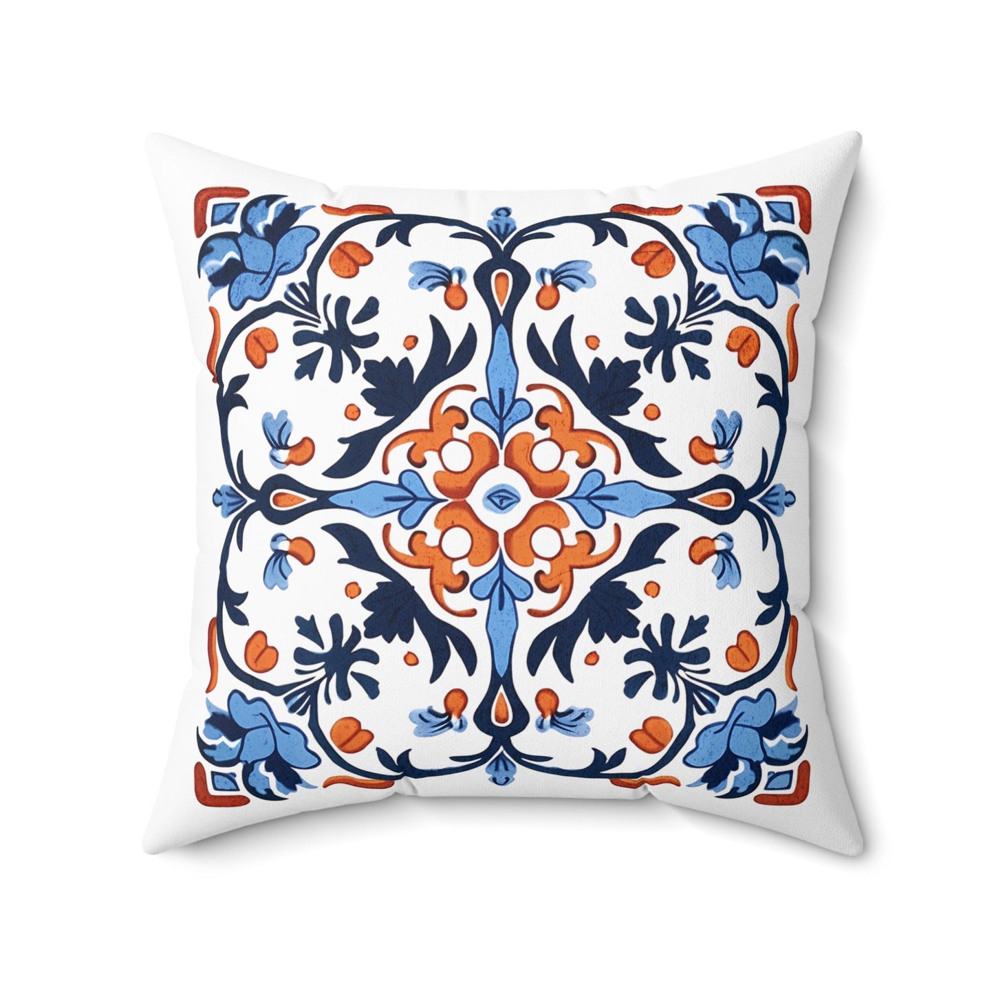 Classic Portuguese Tile Pattern Pillow - Infuse Elegance into Your Home