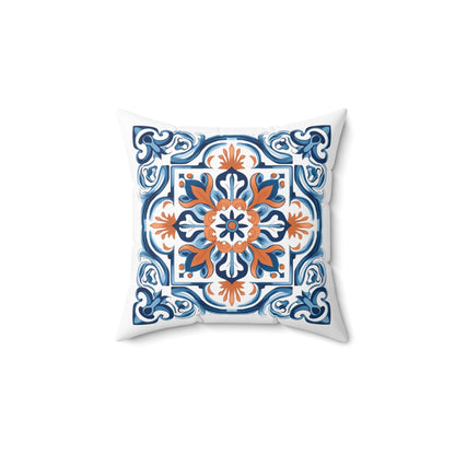 Classic Portuguese Tile Pattern Pillow - Infuse Elegance into Your Home