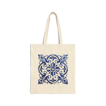 Trendy Tote Bag with Portuguese Tiles Design - Retro, Minimalist & Contemporary Blend