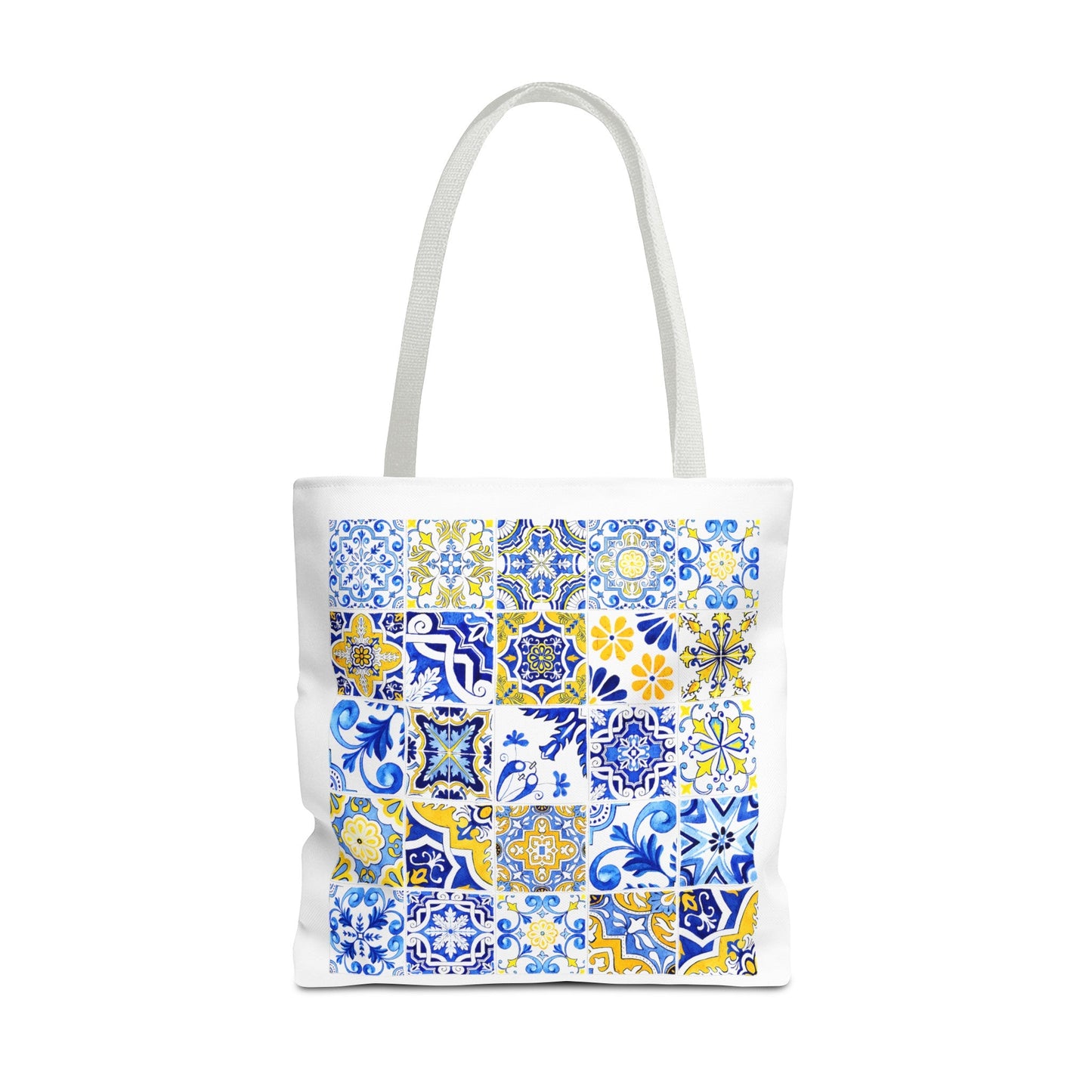 Elegant Tote Bag with Portuguese Tiles Design - Retro, Minimalist & Contemporary Style