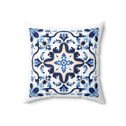 Classic Tile Pattern Pillow - Add a Touch of Portugal to Your Home