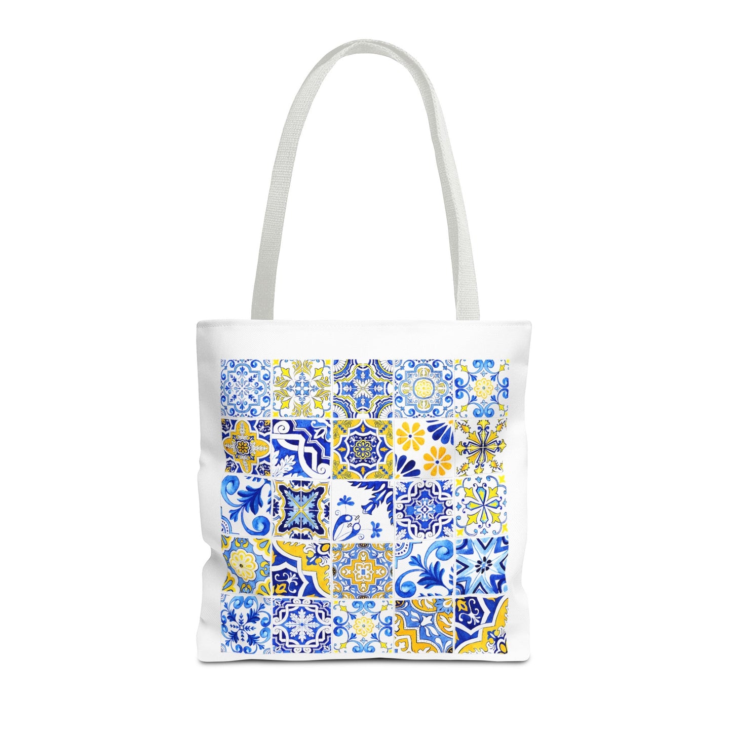 Elegant Tote Bag with Portuguese Tiles Design - Retro, Minimalist & Contemporary Style