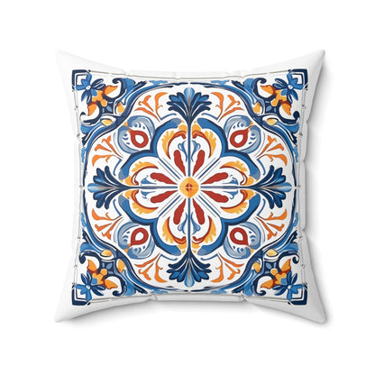 Elegant Tile Design Pillow - Portuguese Artistry for Your Home