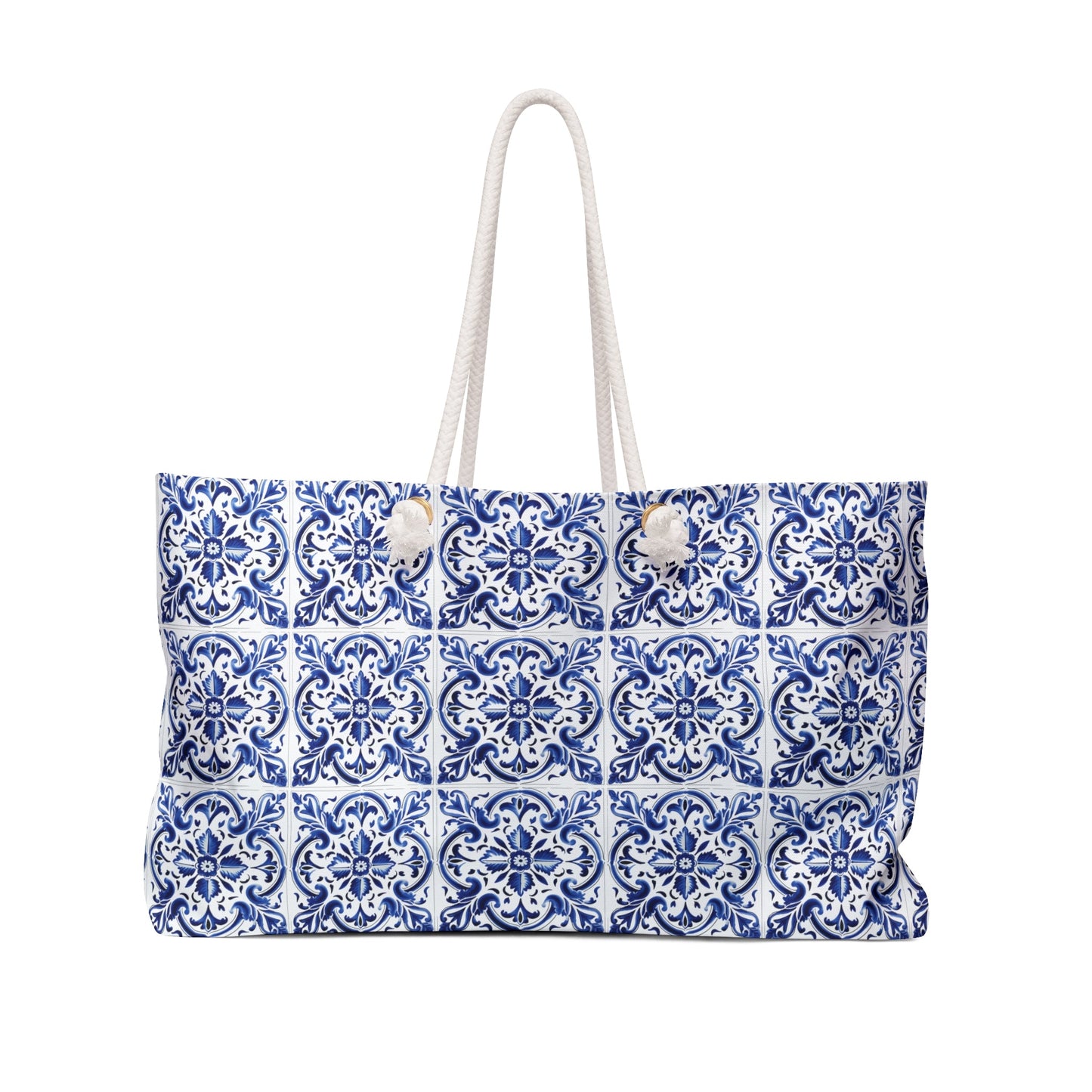 Timeless Weekender Bag with Portuguese Tiles Design - Retro, Heritage & Contemporary Blend