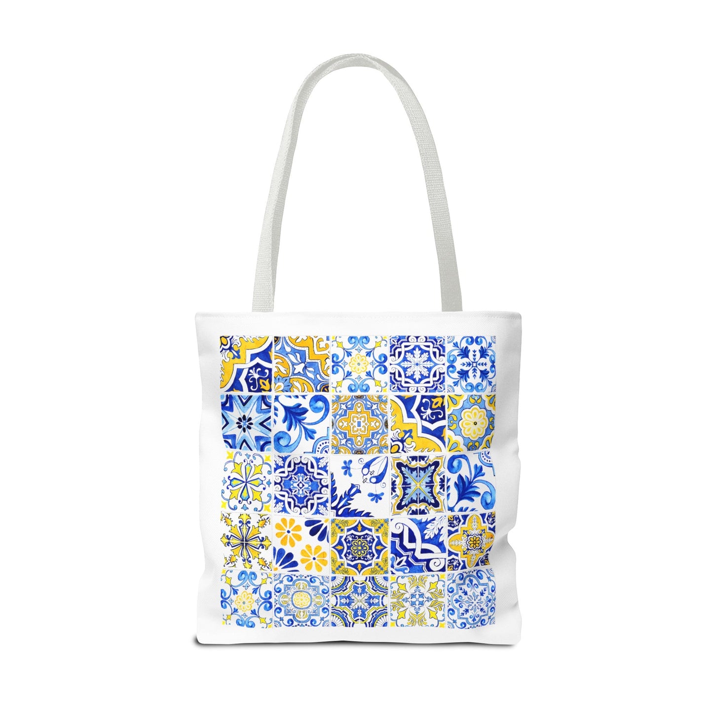 Elegant Tote Bag with Portuguese Tiles Design - Retro, Minimalist & Contemporary Style