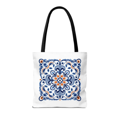 Tote Bag - Elegant Portuguese Traditional Tile Design, Boho Chic, Artistic Accessory, Portugal Contemporary. Portugal, Portuguese Tiles