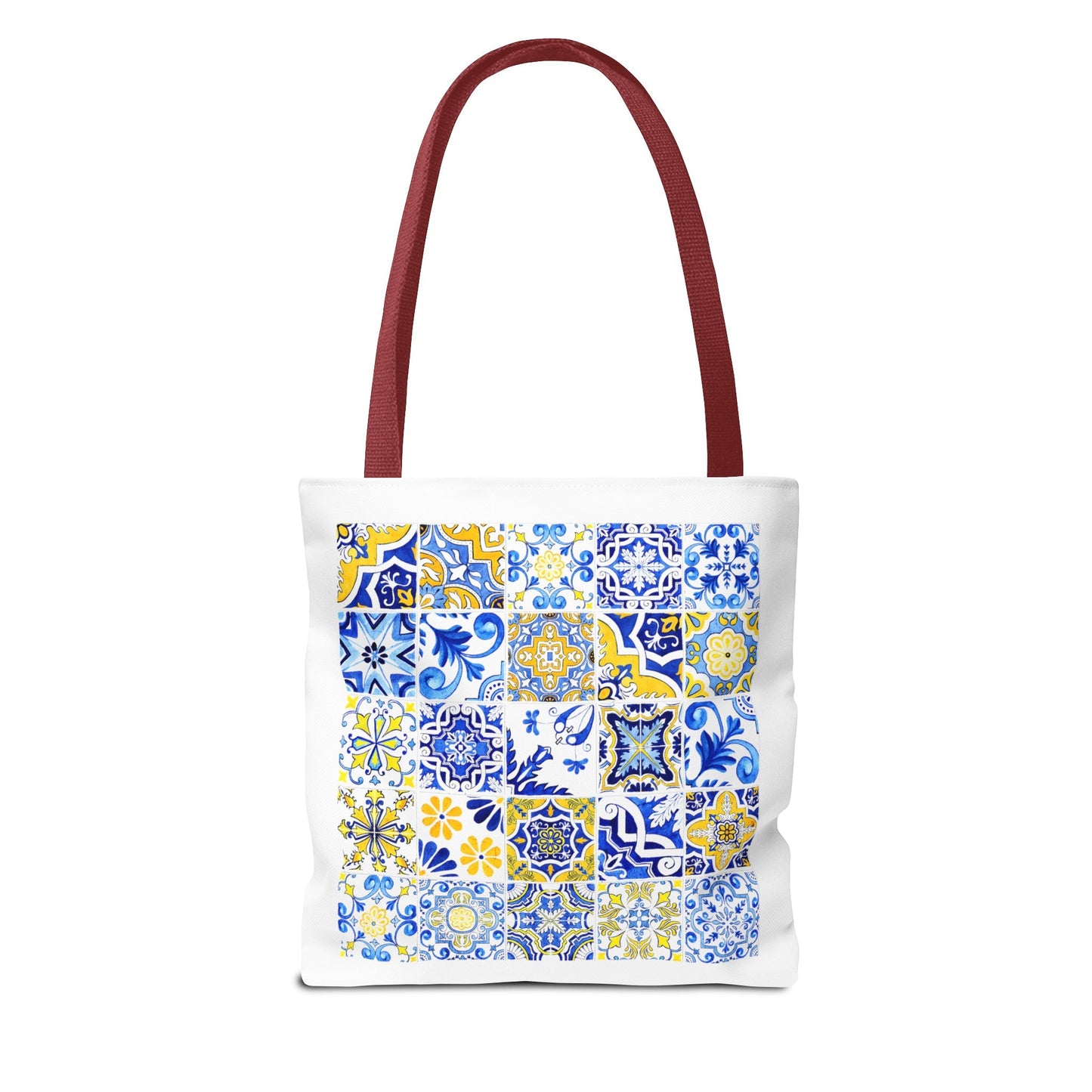 Elegant Tote Bag with Portuguese Tiles Design - Retro, Minimalist & Contemporary Style