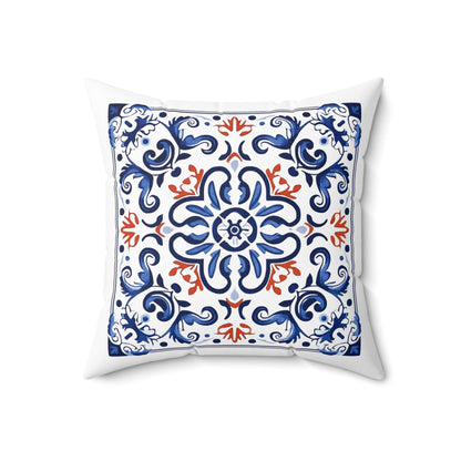 Elegant Tile Pattern Pillow - Portuguese Heritage for Your Home