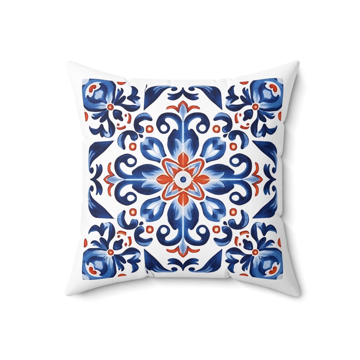 Elegant Tile Design Pillow - Portuguese Artistry for Your Home