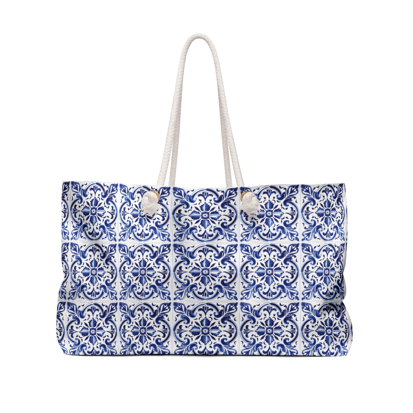 Timeless Weekender Bag with Portuguese Tiles Design - Retro, Heritage & Contemporary Blend