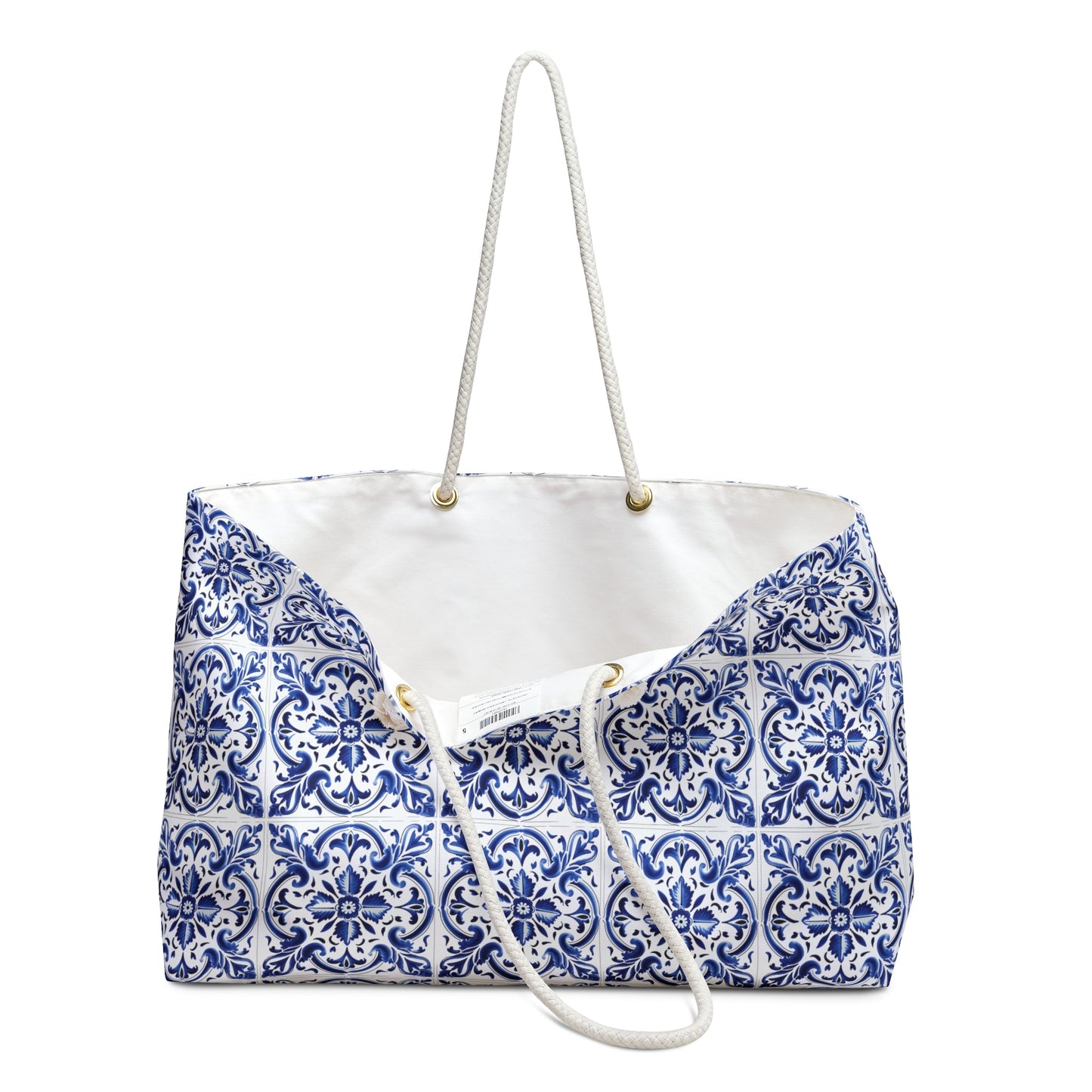 Timeless Weekender Bag with Portuguese Tiles Design - Retro, Heritage & Contemporary Blend