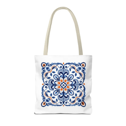 Tote Bag - Elegant Portuguese Traditional Tile Design, Boho Chic, Artistic Accessory, Portugal Contemporary. Portugal, Portuguese Tiles