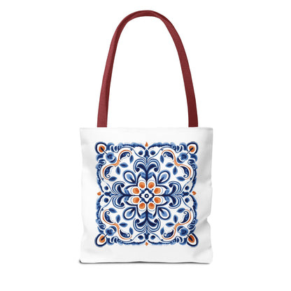 Tote Bag - Elegant Portuguese Traditional Tile Design, Boho Chic, Artistic Accessory, Portugal Contemporary. Portugal, Portuguese Tiles