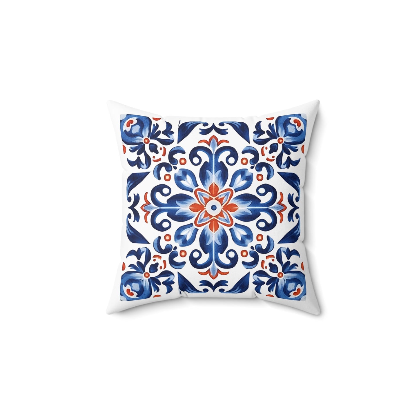 Elegant Tile Design Pillow - Portuguese Artistry for Your Home