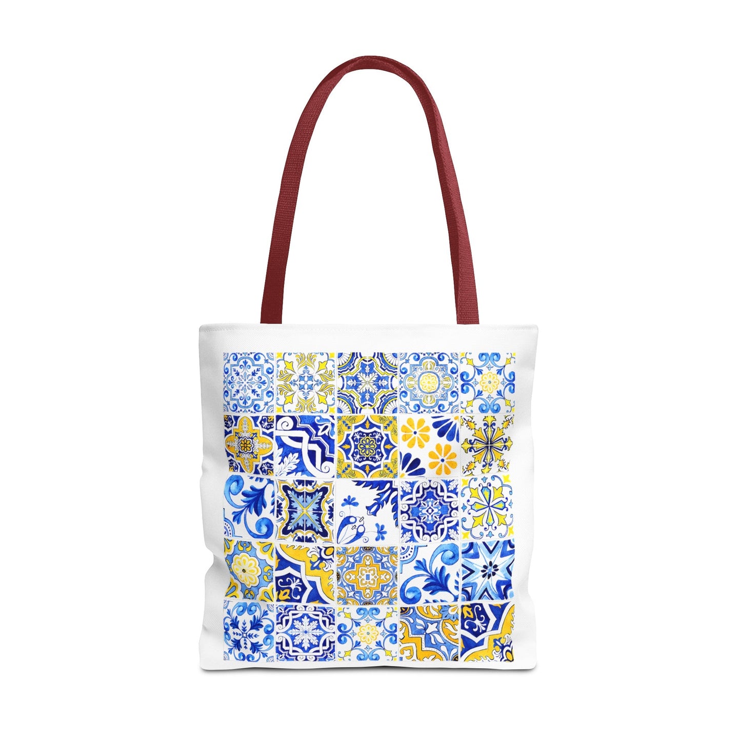 Elegant Tote Bag with Portuguese Tiles Design - Retro, Minimalist & Contemporary Style