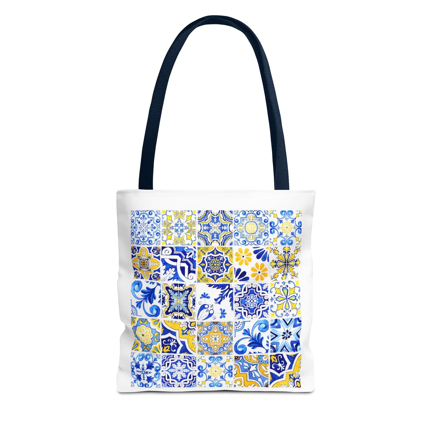 Elegant Tote Bag with Portuguese Tiles Design - Retro, Minimalist & Contemporary Style