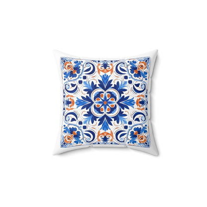 Authentic Tile Pattern Pillow - Portuguese Charm for Your Home