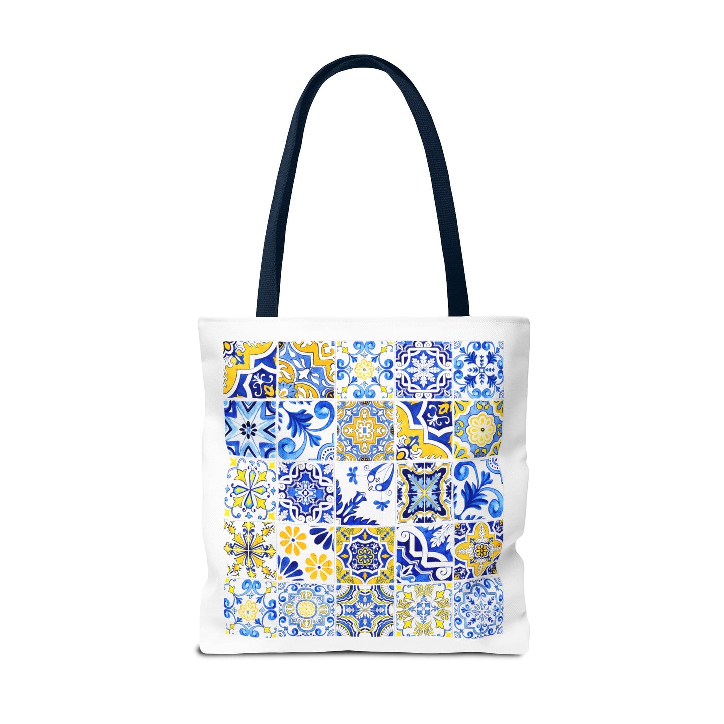 Elegant Tote Bag with Portuguese Tiles Design - Retro, Minimalist & Contemporary Style