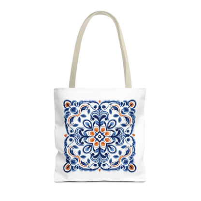 Tote Bag - Elegant Portuguese Traditional Tile Design, Boho Chic, Artistic Accessory, Portugal Contemporary. Portugal, Portuguese Tiles