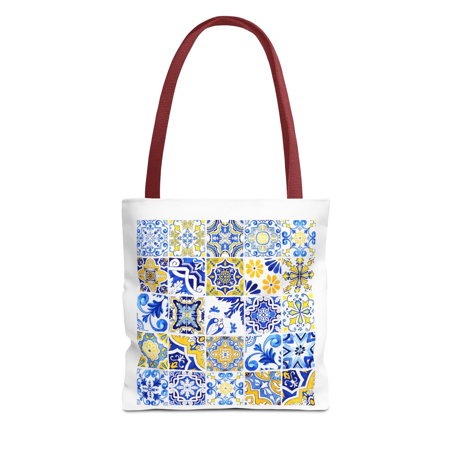 Elegant Tote Bag with Portuguese Tiles Design - Retro, Minimalist & Contemporary Style