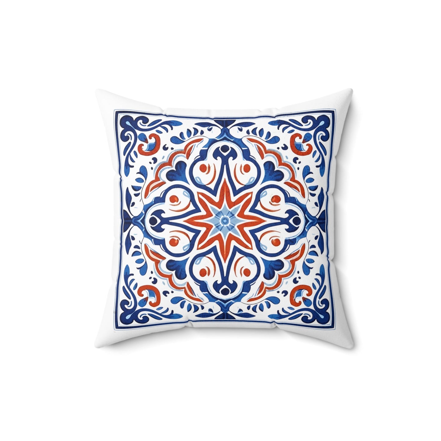 Classic Portuguese Tile Pattern Pillow - Infuse Elegance into Your Home