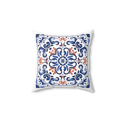 Elegant Tile Pattern Pillow - Portuguese Heritage for Your Home