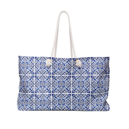 Versatile Weekender Bag with Portuguese Tiles Design - Retro, Heritage & Contemporary Blend