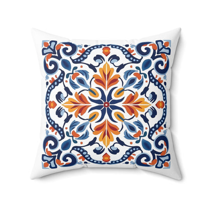 Elegant Tile Design Pillow - Portuguese Artistry for Your Home