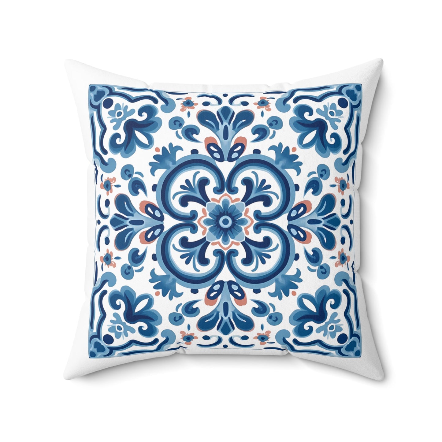 Elegant Tile Pattern Pillow - Portuguese Heritage for Your Home