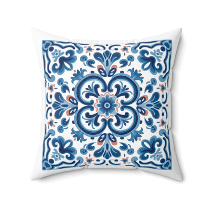 Elegant Tile Pattern Pillow - Portuguese Heritage for Your Home