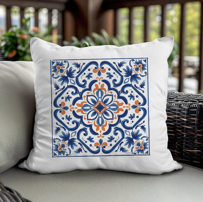 Elegant Portuguese Tile Design Pillow - Bring the Beauty of Portugal Home