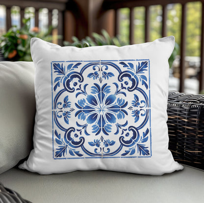 Portuguese Heritage Tile Pillow - Infuse Your Space with Timeless Elegance