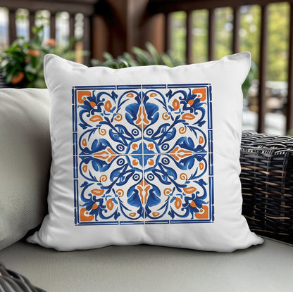 Traditional Portuguese Tile Inspired Pillow - Bring Portugal Home