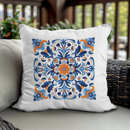 Traditional Portuguese Tile Inspired Pillow - Bring Portugal Home