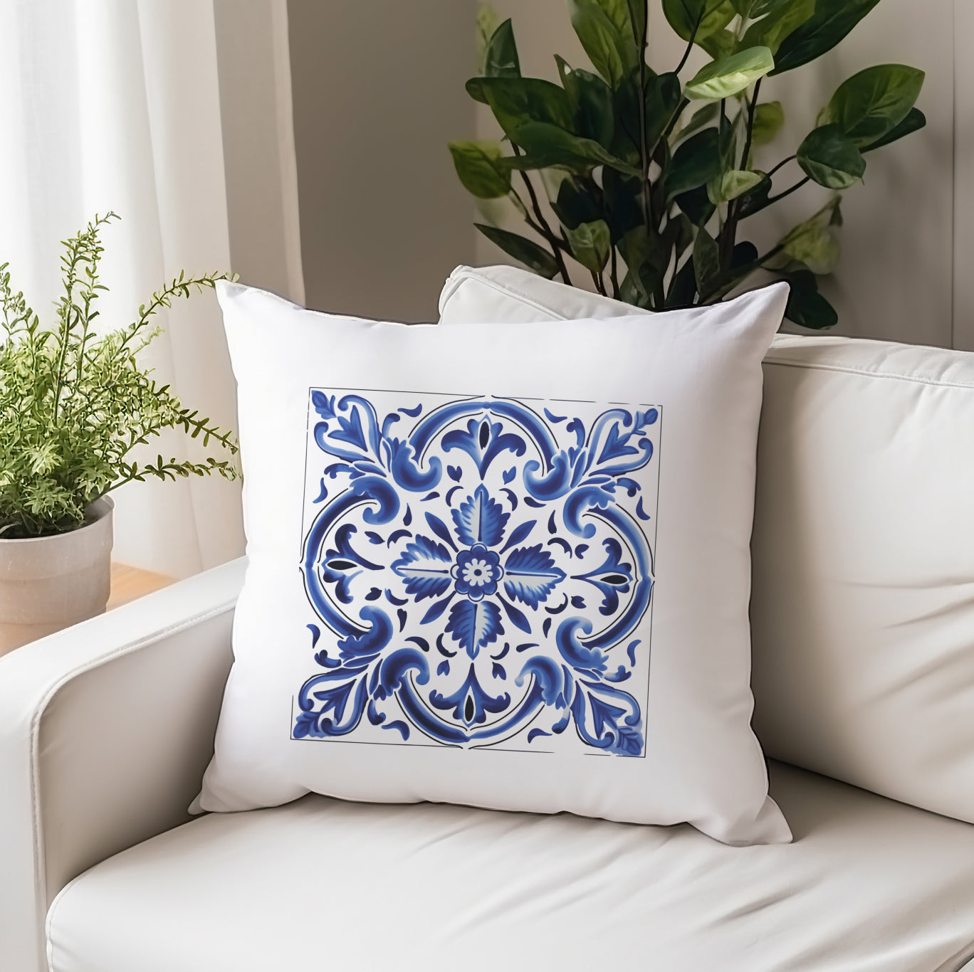 Authentic Traditional Portuguese  Tile Design Pillow - Embrace Portugal’s Timeless Beauty