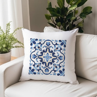 Classic Tile Pattern Pillow - Add a Touch of Portugal to Your Home