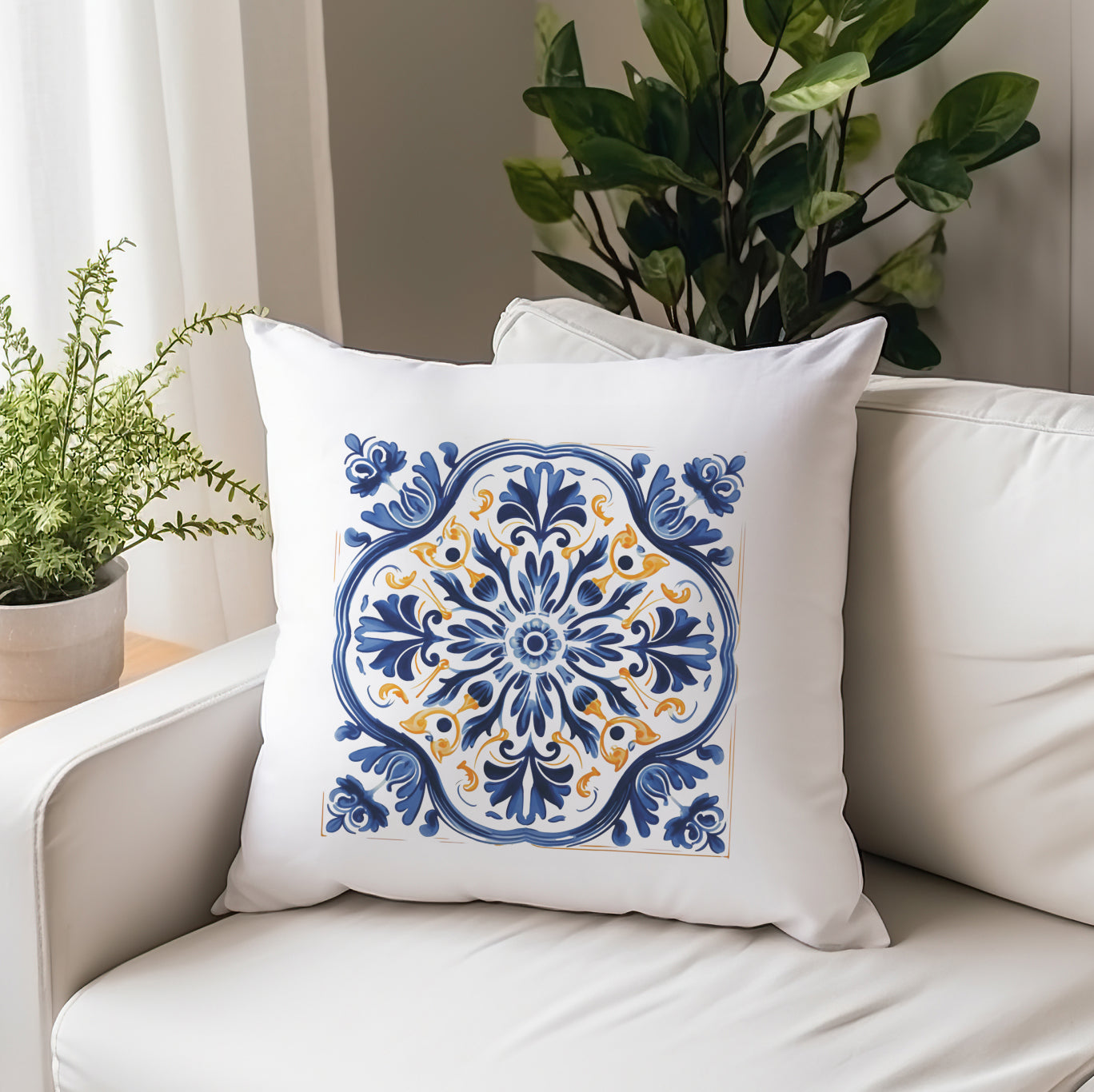 Timeless Traditional Portuguese Tile Design Pillow - Bring the Essence of Portugal Home