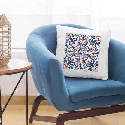 Classic Portuguese Tile Pattern Pillow - Infuse Elegance into Your Home