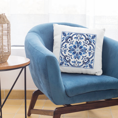 Portuguese Heritage Tile Pillow - Infuse Your Space with Timeless Elegance