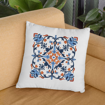 Classic Portuguese Tile Pattern Pillow - Infuse Elegance into Your Home