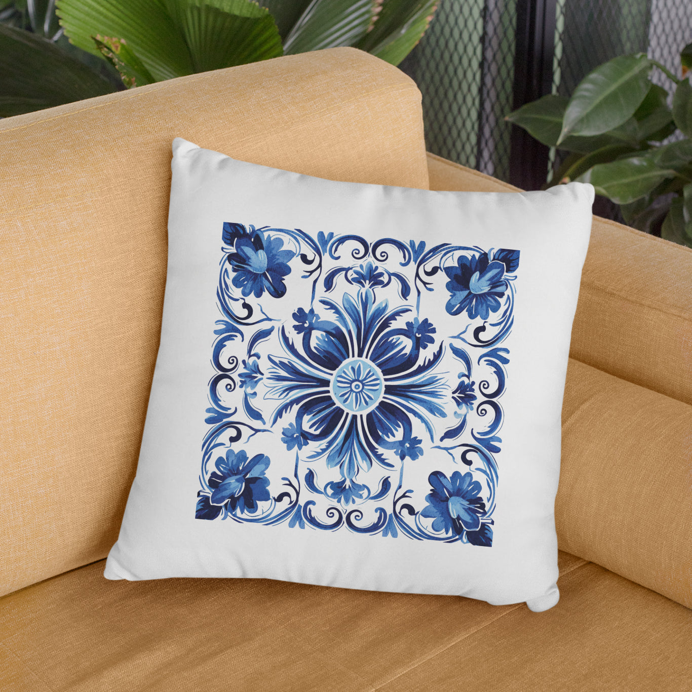 Authentic Traditional Portuguese Tile Pattern Pillow - Bring Portugal’s Artistry Home