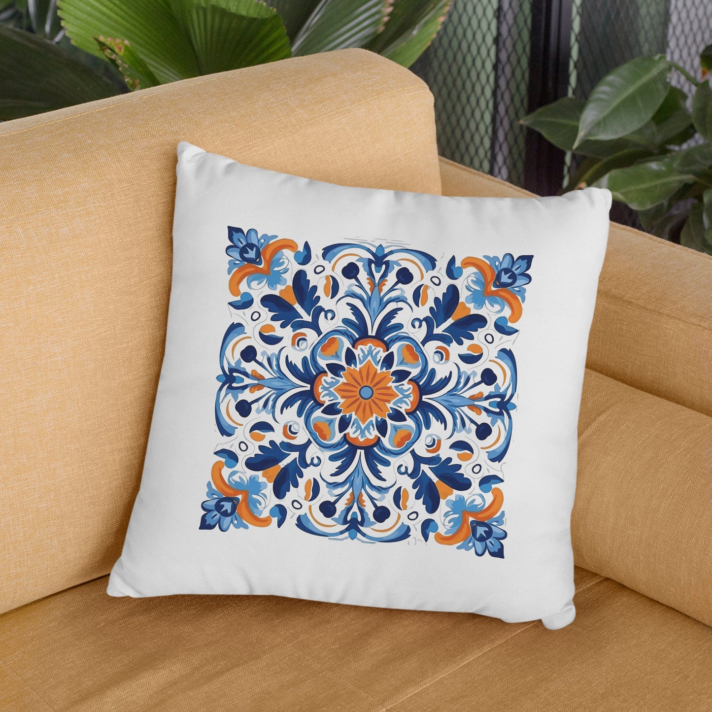 Traditional Portuguese Tile Inspired Pillow - Bring Portugal Home