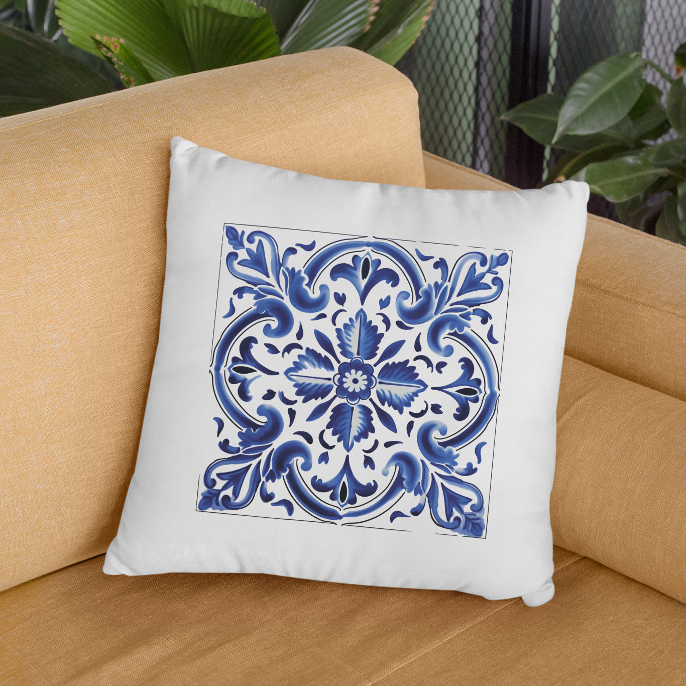 Authentic Traditional Portuguese  Tile Design Pillow - Embrace Portugal’s Timeless Beauty