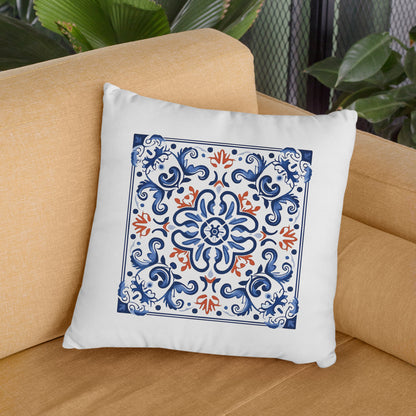 Elegant Tile Pattern Pillow - Portuguese Heritage for Your Home