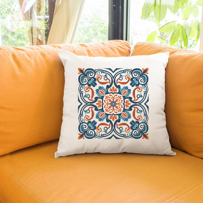 Portuguese Heritage Tile Pillow - Infuse Your Space with Timeless Elegance